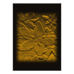Gold and Black Floral invitations
