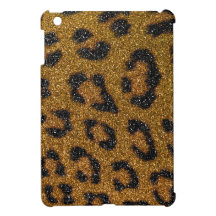 Gold and Black Girly Glitter Cheetah Print Case For The iPad Mini