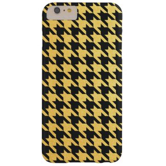 Gold and Black Houndstooth Red