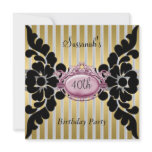 Gold and Black Invitation