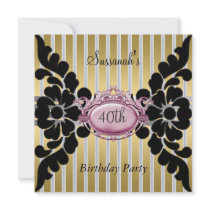 Gold and Black Invitation