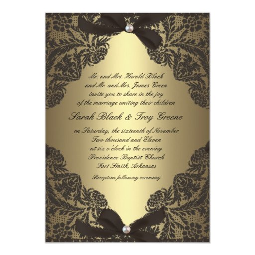black and gold invitations
