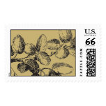 Gold and Black leaves on a branch Stamps