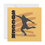 Gold and Black Male Soccer Player T shirts Invitation