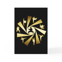 GOLD AND BLACK MARTIAL ARTS CARDS