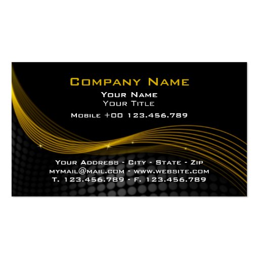 Gold and black Mouse Business Card (front side)