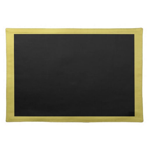 Gold and Black Placemat Cloth Placemat Zazzle