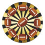 GOLD AND BLACK RETRO FOOTBALLS STICKERS