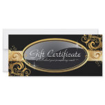 Gold and Black Salon Gift Certificate Rack Card