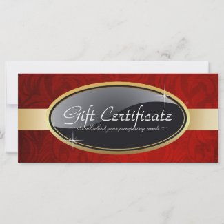 Gold and Black Salon Gift Certificate rackcard