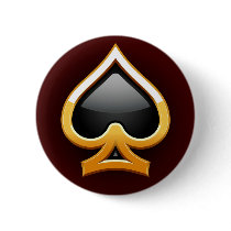 GOLD AND BLACK SPADE PINS