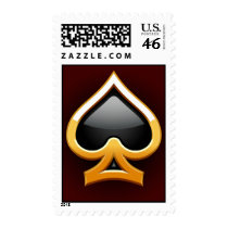 GOLD AND BLACK SPADE postage
