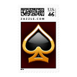 GOLD AND BLACK SPADE postage