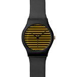 Gold and Black Stripes Watch