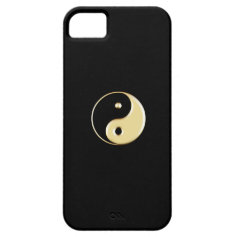 Gold and Black Yin and Yang iPhone 5 Case