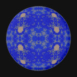 Gold and Blue Refrigerator Magnet