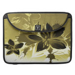 Gold and Brown Garden Flowers Sleeve For Macbook Pro