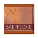 Gold and deep red Save the Date magnet magnet