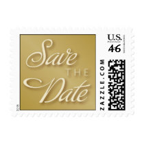 Gold and Ivory Save the Date stamps