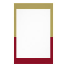 Gold and Maroon Border Stationery