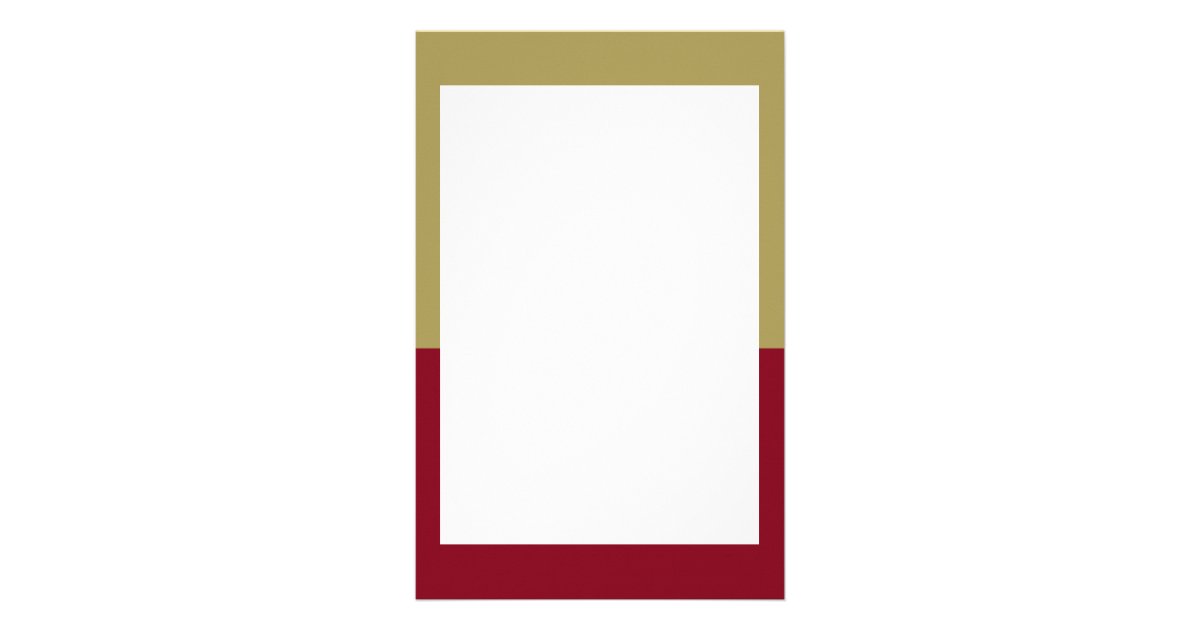 Gold and Maroon Border Stationery | Zazzle