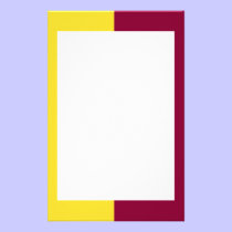 Gold and Maroon Border Stationery stationery