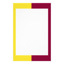 Gold and Maroon Border Stationery