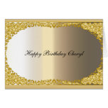 Gold and Metal look Card "Happy Birthday"