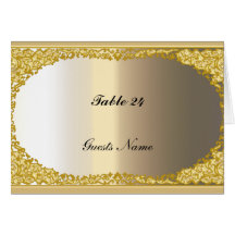 Gold and Metal look Table Place Card