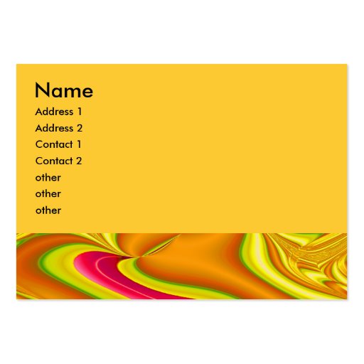 gold and pink abstract business card (front side)