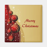 Gold and Red Christmas Balls Magnet