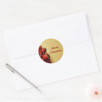 Gold and Red Christmas Balls Stickers