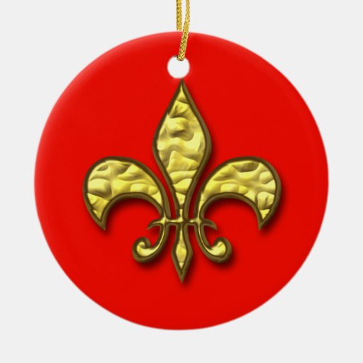 gold and red fleur de lis christmas ornament zazzle gold and red fleur de lis christmas ornament zazzle