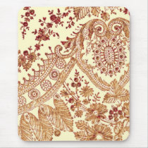 Gold And Red Lace Mousepads