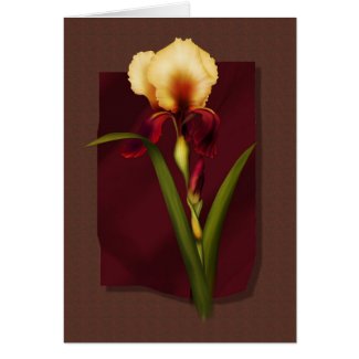 Gold and Rust Iris card