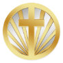 GOLD AND SILVER CROSS STICKERS