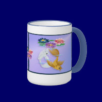 Gold and Silver Koi with Lilies Mugs mugs