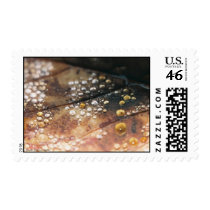 Gold and Silver Leaf Droplets postage