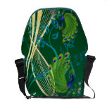 Gold and Teal Peacock Messenger Bags
