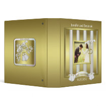 Gold and White Wedding Album binders