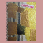 Gold and yellow celebrate note book notebooks