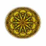 Gold and yellow rose kaleidoscope photo cutout