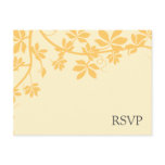 Gold And Yellow RSVP Response Cards postcards