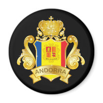 Gold Andorra Magnets