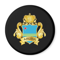 Gold Aruba Fridge Magnet