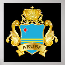 Gold Aruba Print