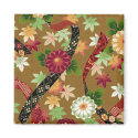 Gold Asian Floral magnets by JuJuGarden Gold Asian Floral magnets