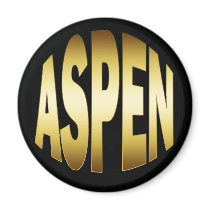GOLD ASPEN REFRIGERATOR MAGNET