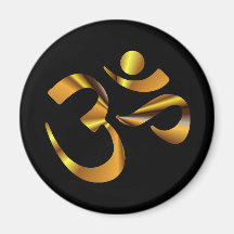 Gold Aum Fridge Magnet