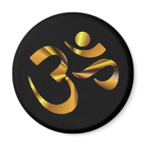 Gold Aum Fridge Magnet